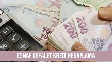 Esnaf Kefalet Kredi Hesaplama