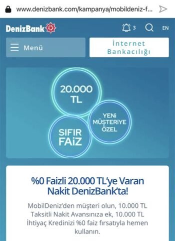 DenizBank Kredi Başvuru Takibi