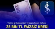 İş Bankası Faizsiz Kredi Başvurusu